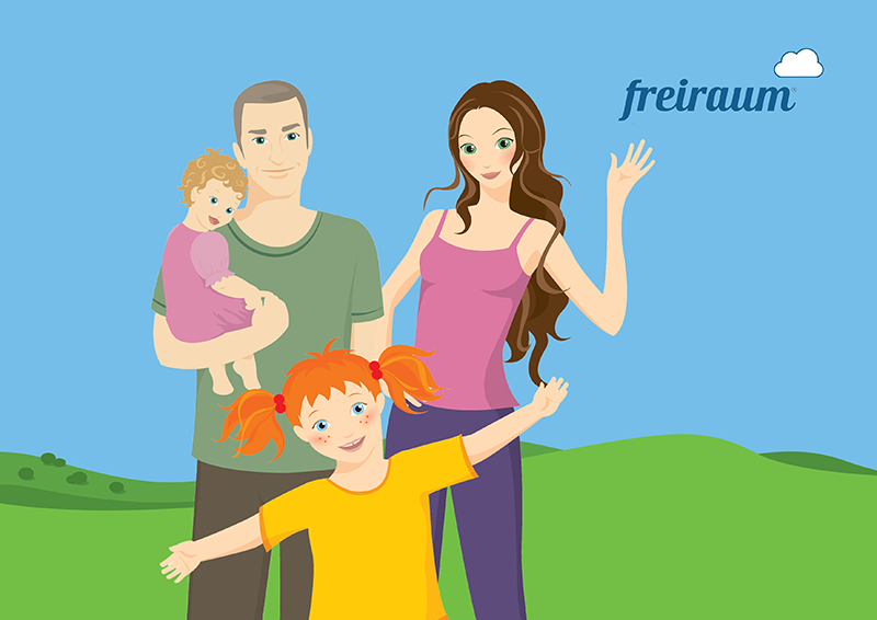 Die Familie Rainer vom FREIRAUM-Institut in Wien: Dein Yoga-FREIRAUM!